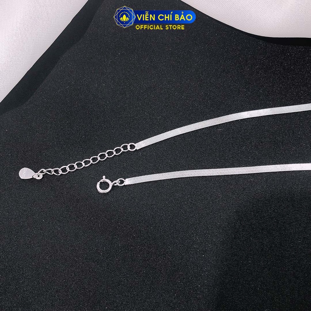 Lắc chân nữ basic trơn chất liệu bạc 925 thời trang phụ kiện trang sức nữ thương hiệu Viễn Chí Bảo L400664