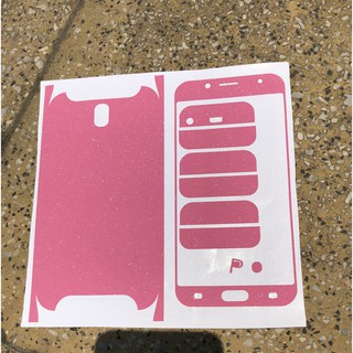 Skin dán nhũ hồng nhạt J7 Pro
