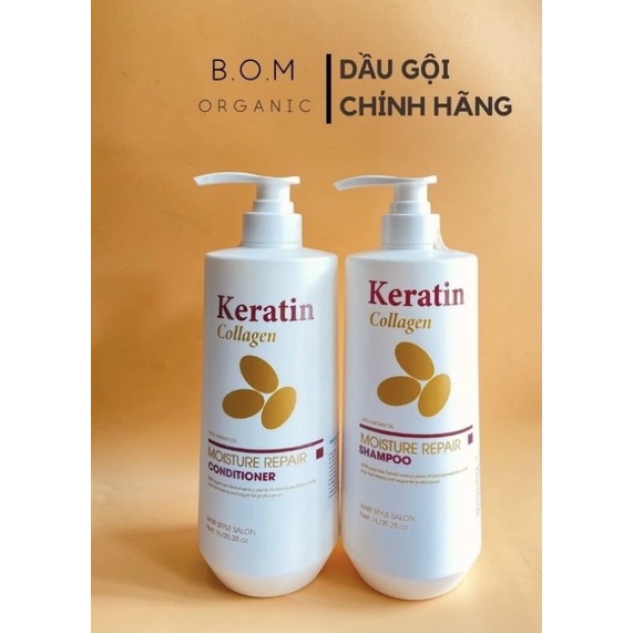 Dầu Gội Xả KERATIN COLLAGEN   ngăn ngừa gầu , Giúp tóc trở nên chắc khỏe mềm mượt hơn