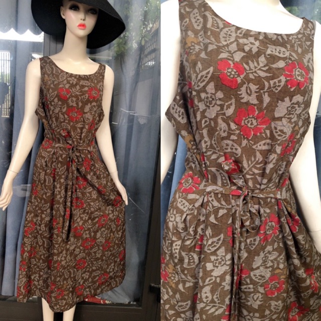 Đầm voan maxi họa tiết sát nách 9