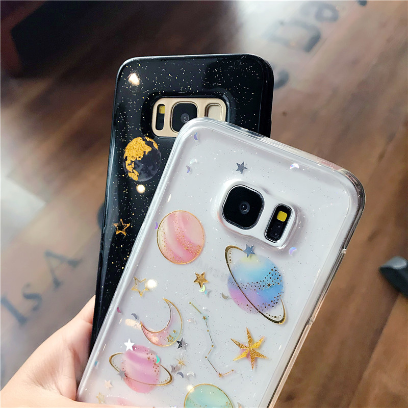 Beautiful Starry Sky Case for Samsung S8 S9 S10 S20 Plus Note 8 9 10 A2018 30 J7 Prime  Lens Protecter