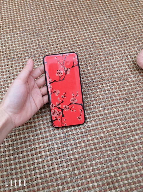 Ốp lưng sam sung J6 (2018) bóng xà cừ hoa đào