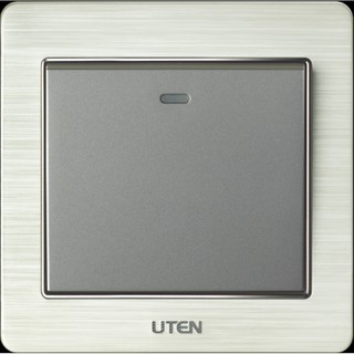 Công tắc vuông Uten V6 - công tắc đơn 1 chiều 2 chiều Uten mặt đế chôn vuông