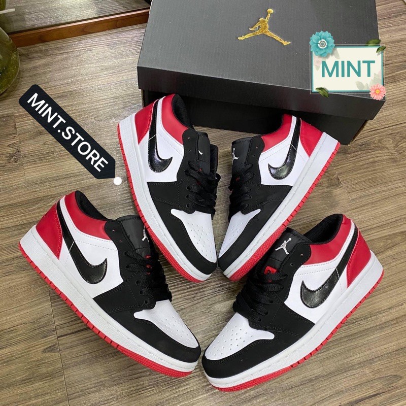 [MINTSTORE] Giày Sneaker Đen đỏ cổ thấp