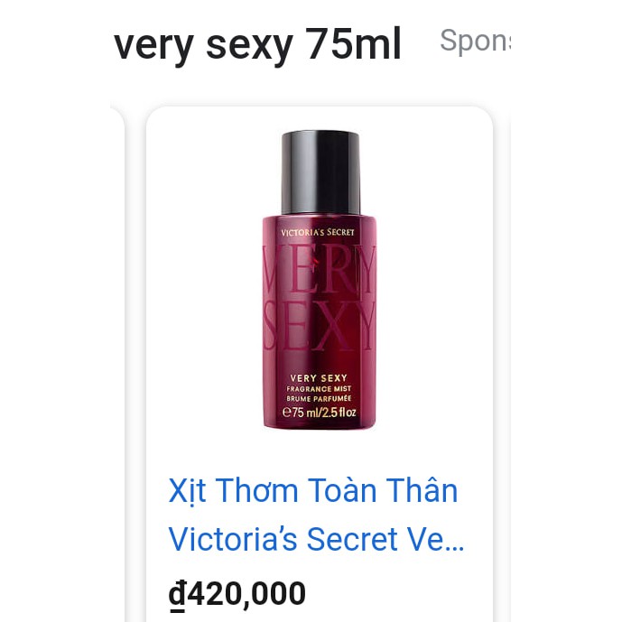 XỊT THƠM TOÀN THÂN VICTORIA'S SECRET VERY SEXY FRAGANCE MIST 75ML NHẬP KHẨU CHÍNH HÃNG - 4290