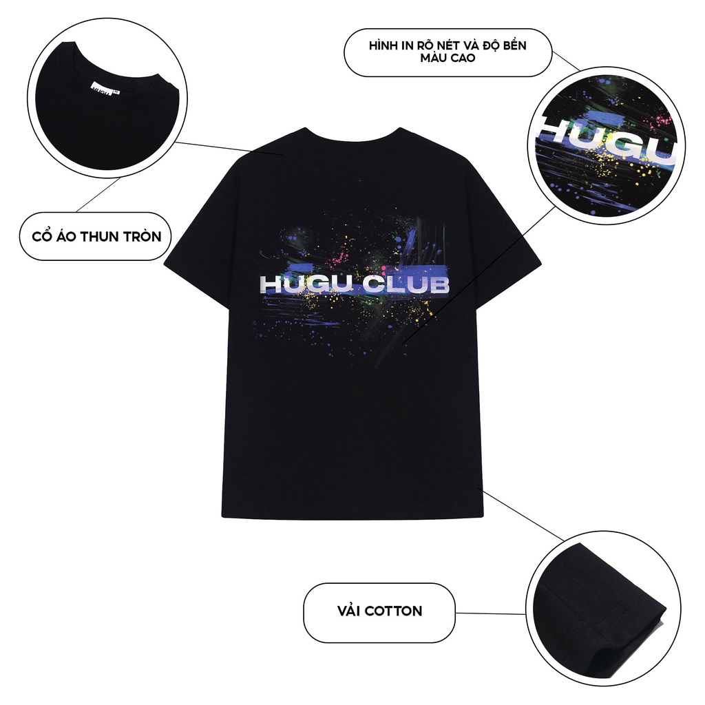 Áo thun unisex HUGU - Club Painting - chất liệu cotton thoáng mát chuẩn form