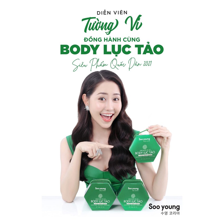 Body Lục Tảo Soo Young NHẬT BẢN , Trắng Mịn Mềm Mướt Da( CHÍNH HÃNG 100%)