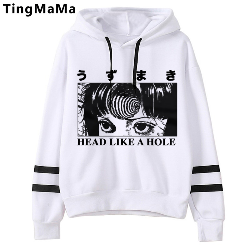 Junji Ito Tomie Áo hoodies nam grunge harajuku y2k có mũ trùm đầu phong cách Hàn Quốc