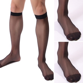 BLURVER~Men's Socks Stretch Thin Tight Hosiery Non skid See through Sheer Slim fit