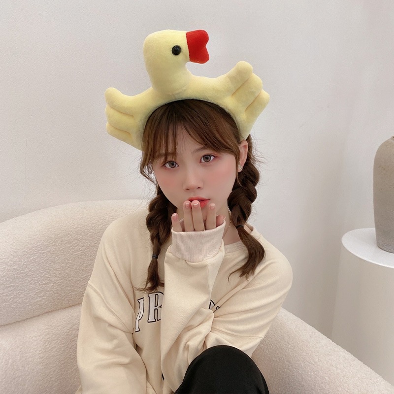 Băng Đô Cài Tóc Hình Chim Thiên Nga Hoạt Hình Vui Nhộn Dễ Thương Cho Nữ