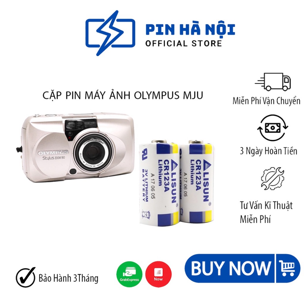Pin Máy Ảnh FILM OLYMPUS MJU CR123 CR123A, Pin Cao Cấp Hà Nội - PinChinhHang HN