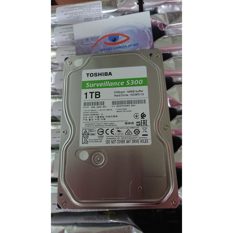 Ổ cứng Toshiba 1TB, 2TB chuyên dụng dành cho camera giám sát, BH 36 tháng toàn quốc