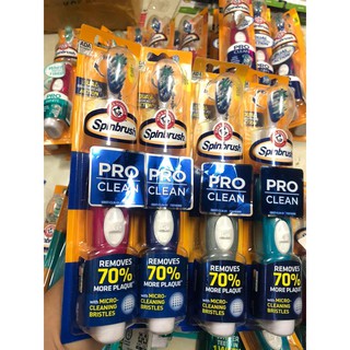 Bàn chải pin cao cấp Arm & Hammer Spinbrush Pro Clean Dual Action Battery Toothbrush