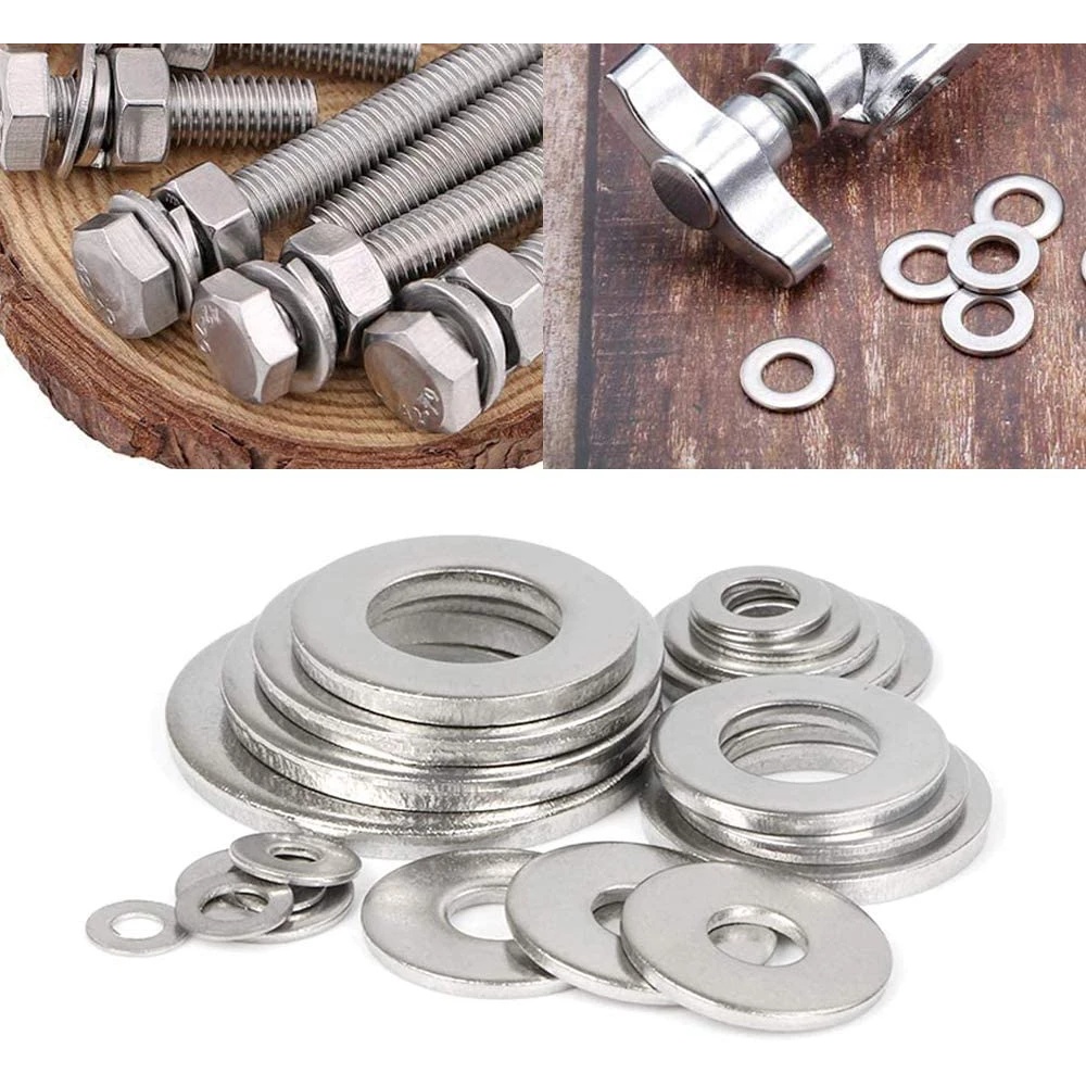 Set 360 Vòng Đệm M2 M2.5 M3 M4 M5 M6 M8 M10 Bằng Thép Không Gỉ Chuyên Dụng