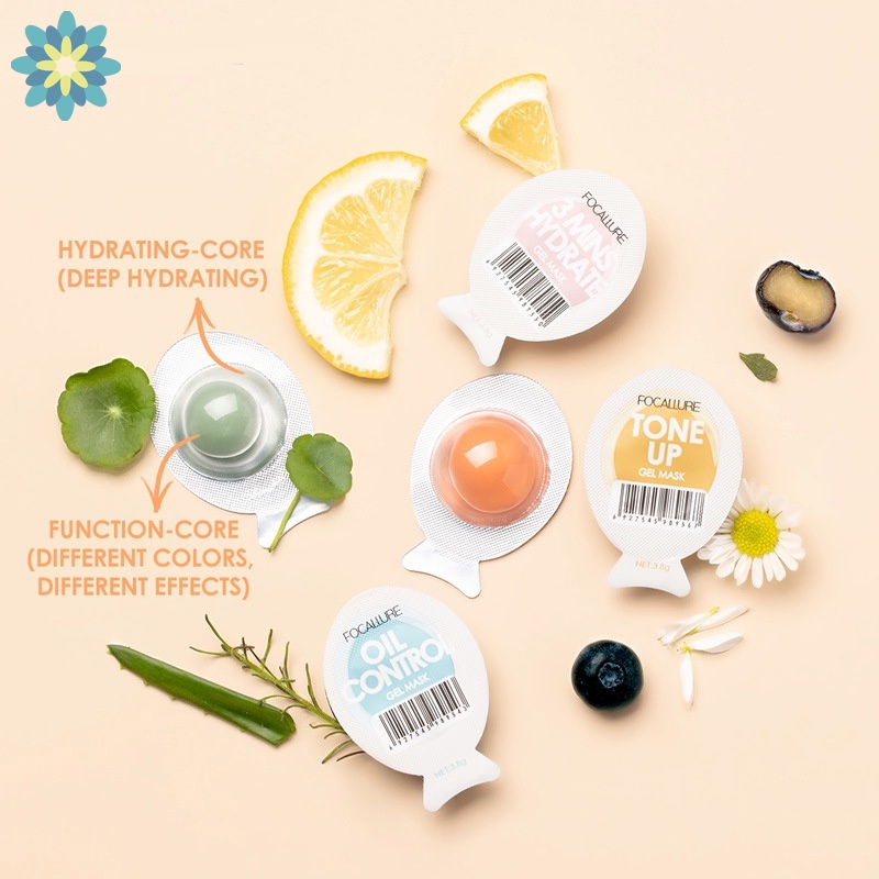 [Hàng mới về] Mặt nạ Focallure 7 ngày cải thiện mụn nhờn dưỡng ẩm kiềm dầu chăm sóc da 3.8g