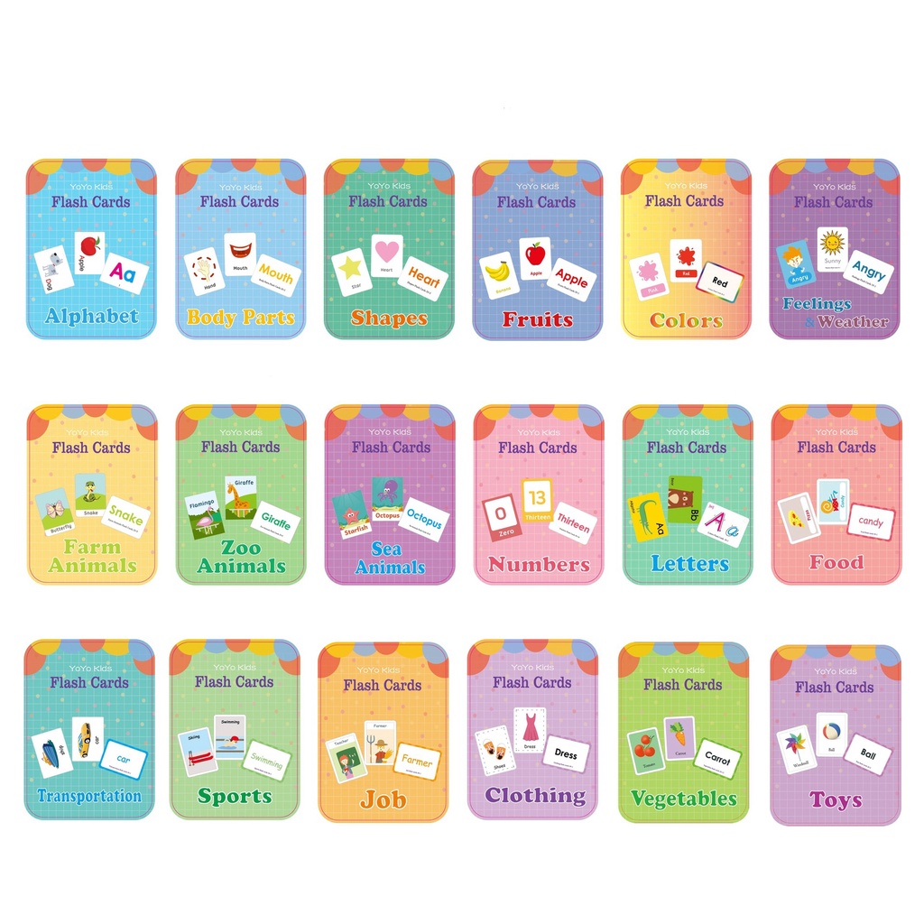 Thẻ tiếng Anh flash cards theo chủ đề, giúp bé phát triển và nâng cao trình độ tiếng anh mỗi ngày