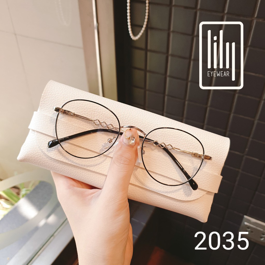 Gọng Kính Cận Kim Loại 2035 - Gọng Kính Mắt Kiểu Dáng Hàn Quốc