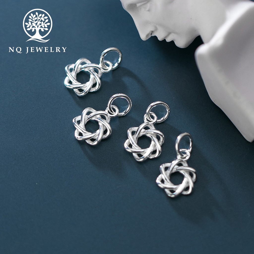 Charm bạc hình vòng nguyệt quế treo - NQ Jewelry