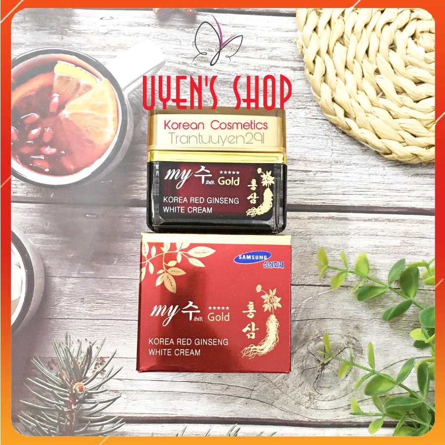 Kem Sâm Dưỡng Trắng Da Hàn Quốc My Jin Gold Korea Red Ginseng White Cream 50ml