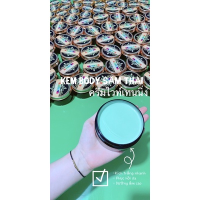 1 Kí Kem Body Handmade - Kem Sâm Thái Trắng Mạnh Chuyên Dùng Cho Da Ngâm Đen