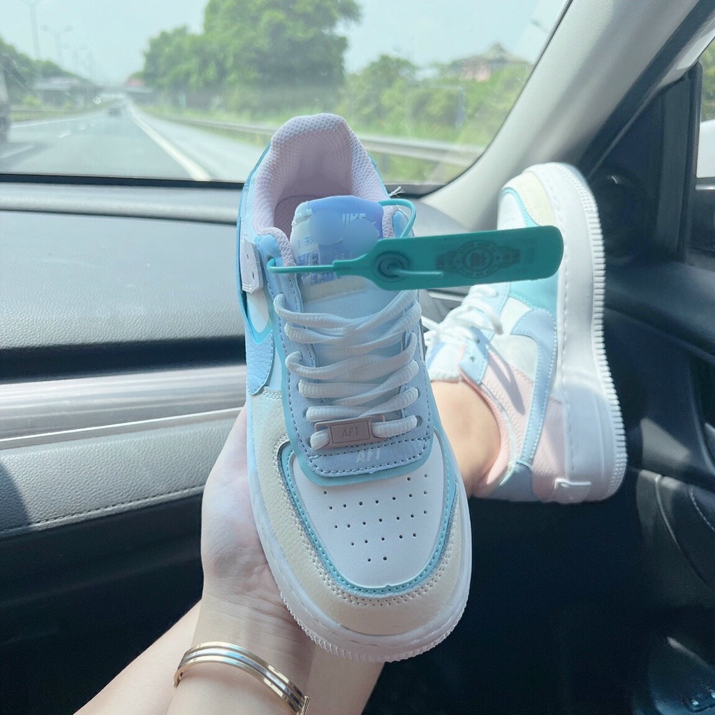 Giày thể thao Ni.ke af1 xanh vàng, giày sneaker xanh vàng full billbox