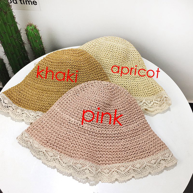 Nón Bucket phối ren hoa phong cách công chúa nữ tính