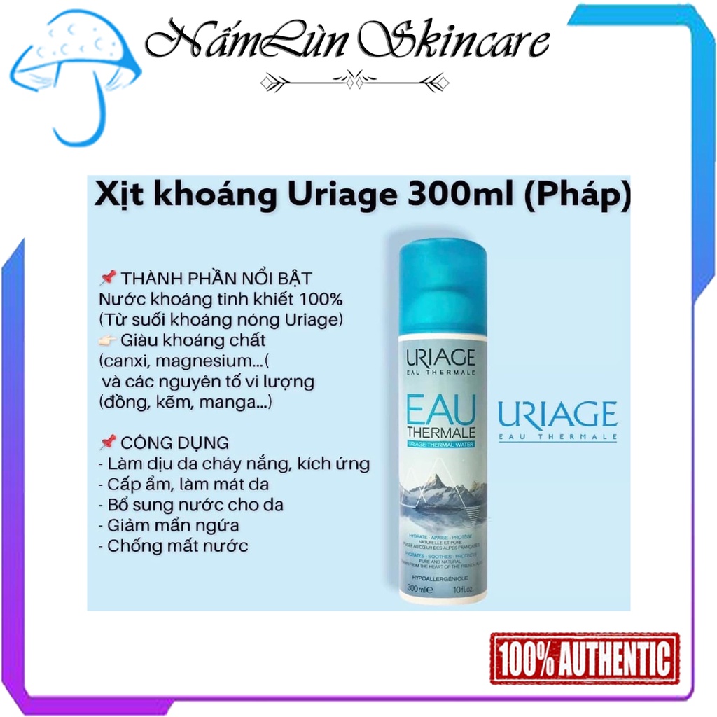 Xịt Khoáng Uriage Eau Thermale Water Size 300ml - Hàng Bill Pháp