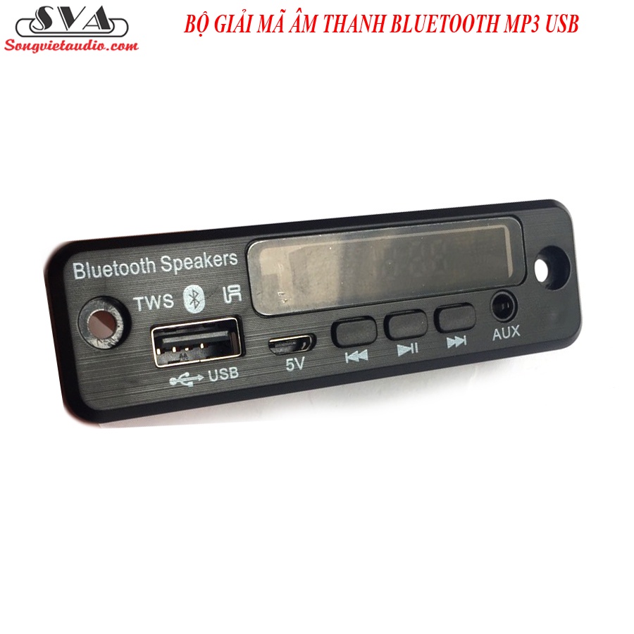 BỘ GIẢI MÃ ÂM THANH BLUETOOTH DÀI MỚI AUX - ĐEN BO GÓC