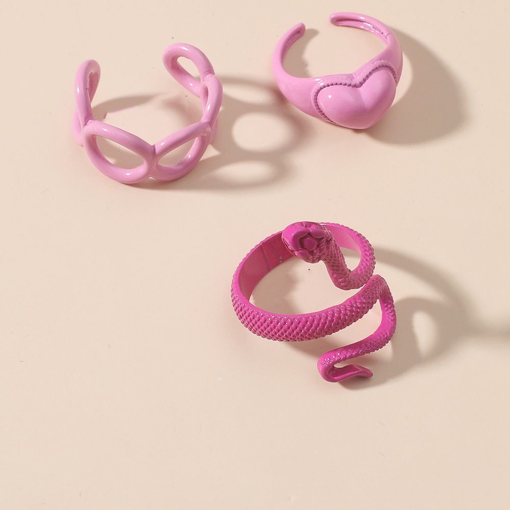 Set 3 Nhẫn Hình Rắn Phong Cách Châu Âu Thời Trang