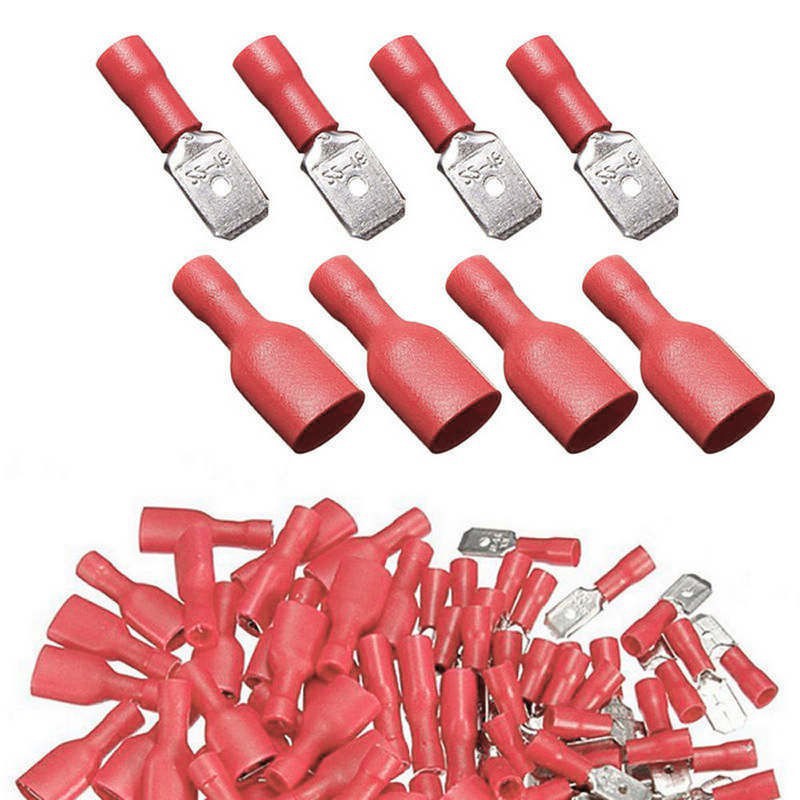 Bộ 100 phụ kiện đầu nối đực/cái cách điện tiện dụng