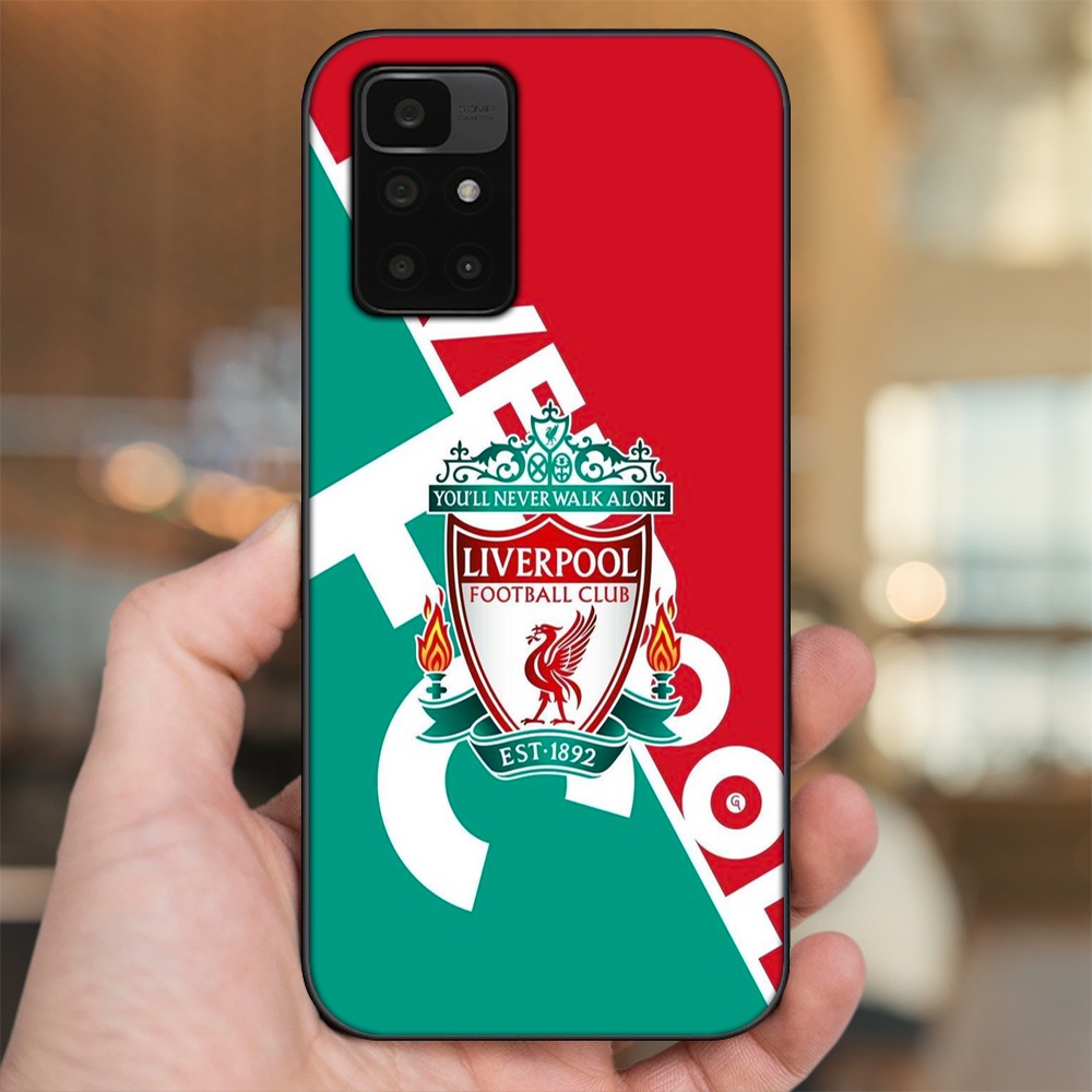 Ốp lưng Xiaomi Redmi 10 viền đen in hình Liverpool FC