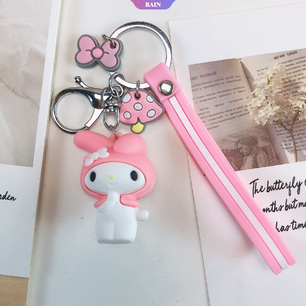 Sanrio Móc Khóa Gắn Búp Bê Hoạt Hình Cinnamoroll Hello Kitty Pom Pom Purin Melody Keroppi Sáng Tạo Làm Quà Tặng