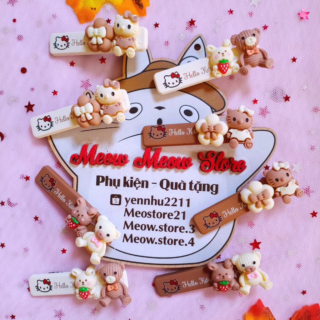 Ảnh thật+Video Kẹp Tóc Trái Cây Nhũ Kim Tuyến Tươi Mát