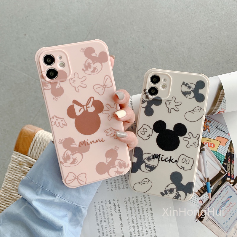 Hoạt Hình Ốp Điện Thoại Tpu Mềm Hình Mickey Minnie Cho Iphone 7 8 Se2 Plus X Xr Xs 11 12 Pro Max