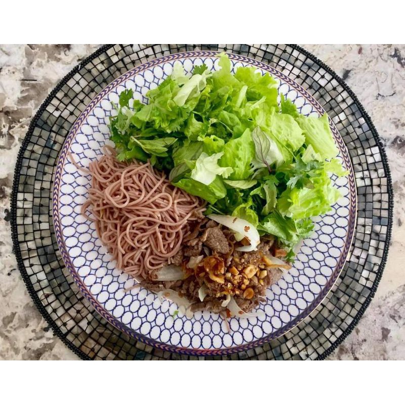 Bộ đôi bún phở gạo lứt đỏ lsmf từ 100% gạo lứt nguyên cám eatclean ăn kiêng giảm cân.