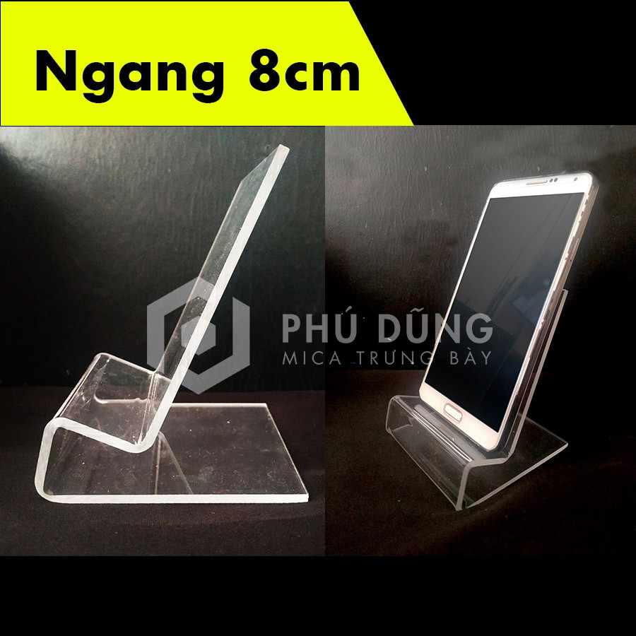 Kệ Mica TRONG SUỐT Trưng Bày Điện Thoại (Ngang 8cm) | BigBuy360 - bigbuy360.vn