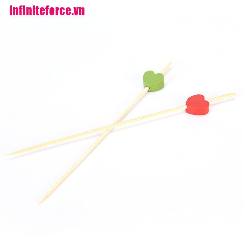 Set 100 chiếc tăm gỗ phối trái tim xinh xắn đa dụng