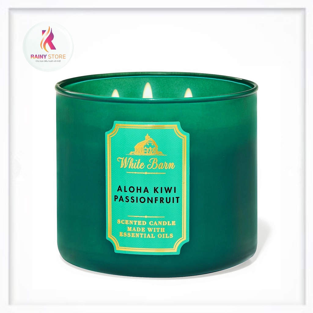 Nến thơm 3 tim Bath &amp; Body Works Aloha Kiwi Passionfruit 411g