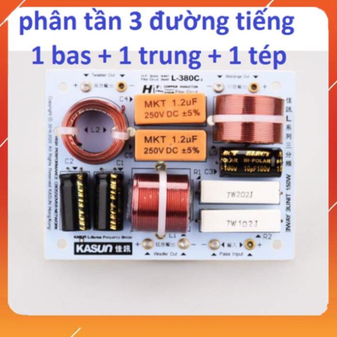 2 Phân tần KASUN L-380C 3WAY 3 đường tiếng cao 1 bas 1 trung  1treble