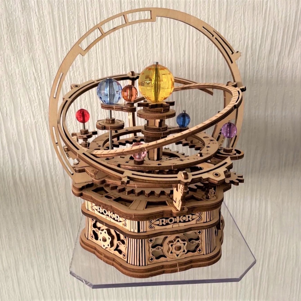 Mô Hình Gỗ 3D Lắp Ráp ROBOTIME Hộp Nhạc Dải Ngân Hà Starry Night Music Box AMK51