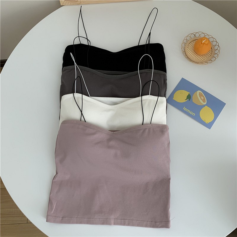 Áo Lót Nữ Hai Dây Có Đệm Ngực Phong Cách Hàn Quốc