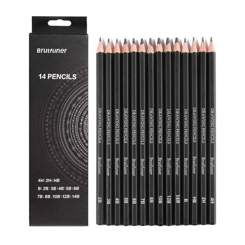 Bộ Bút Chì Vẽ Phác Thảo Chuyên Nghiệp B14 B12 B10 B8 B7 B6 B5 B4 B3 B2 B HB 4H 2H Cho Người Mới Bắt Đầu