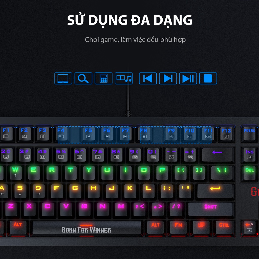 Bàn phím gaming Gamen Titan II robot direct store bàn phím cơ bảo hành 12 tháng hàng chính hãng