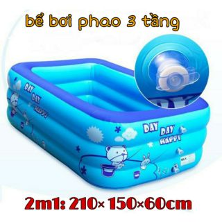 Bể bơi phao cho bé 2m1 - 3 tầng