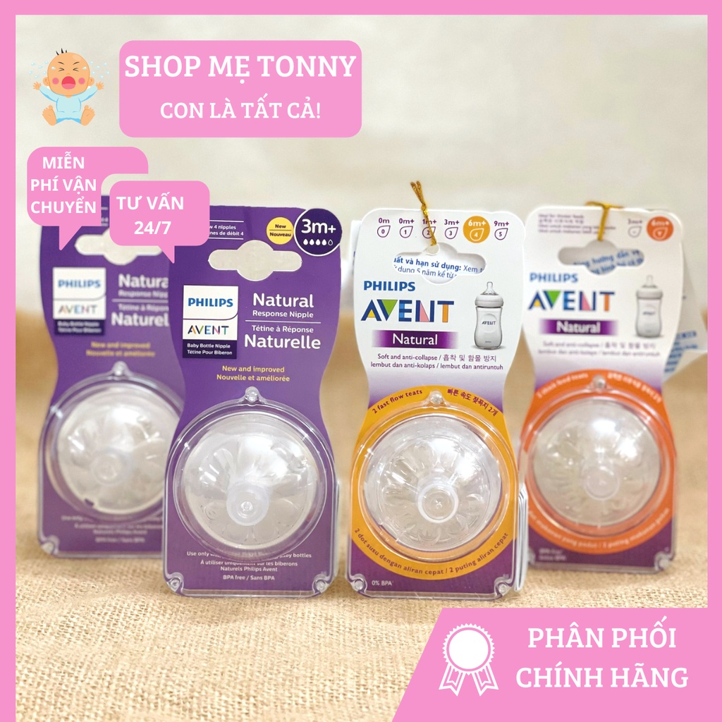 Núm ti Avent Natural cổ rộng các size