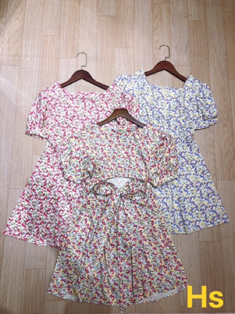 Váy hoa nơ lưng HSB876