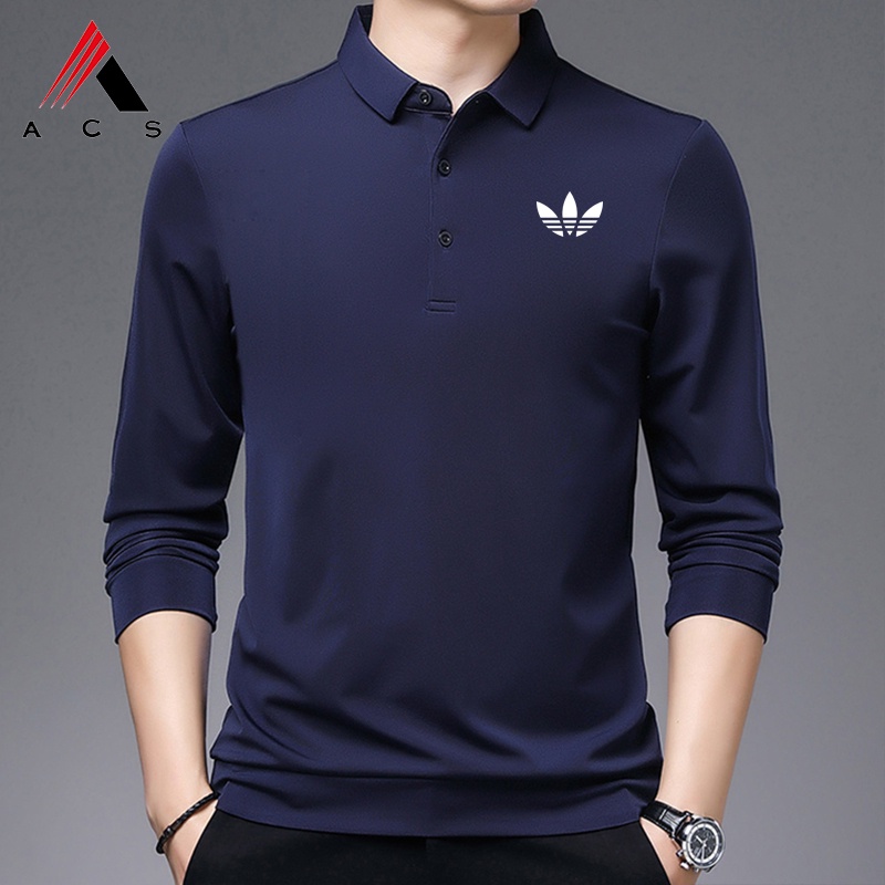 Áo polo Dài Tay In Họa Tiết Thời Trang Mùa Hè Dành Cho Nam