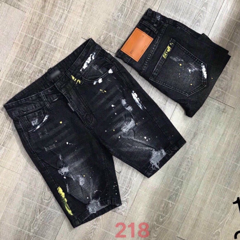Quần Short Jean Nam Co Dãn Thêu Hình Ấn Tượng ✔️Chuẩn Hình✔️ | BigBuy360 - bigbuy360.vn