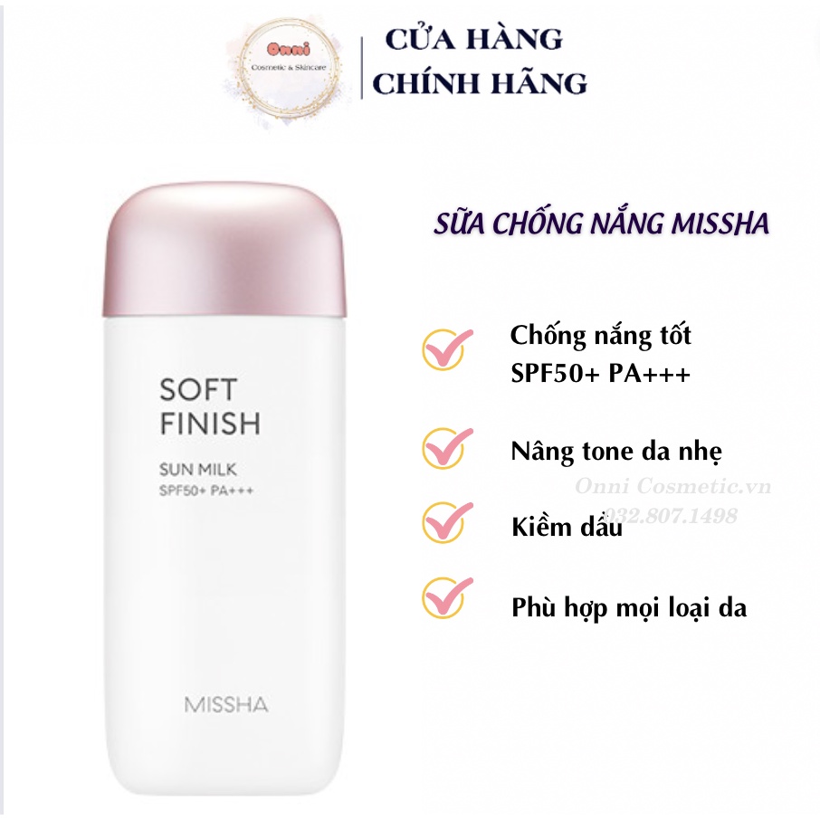 Sữa Chống Nắng Chống Nước Missha All-Around Safe Block Waterproof Sun Milk SPF50+/PA++++