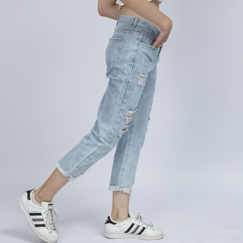 Quần Jean Nữ begy Chữ Thái Chân Tua Co Giãn Thời Trang Cao Cấp QR02. xynhshop999 | BigBuy360 - bigbuy360.vn
